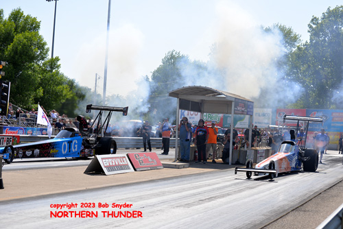 Megan Meyer - 'Randy Meyer Racing' (near lane) 
vs Matt Sackman - 'Randy Meyer Racing' (far lane)